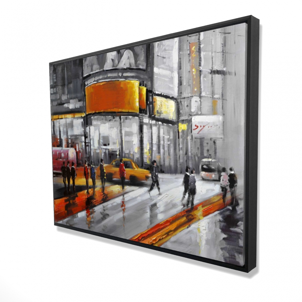 2081-3648-CI30 36 x 48 in. Circulation in Times Square - Contemporary Office Canvas Decor