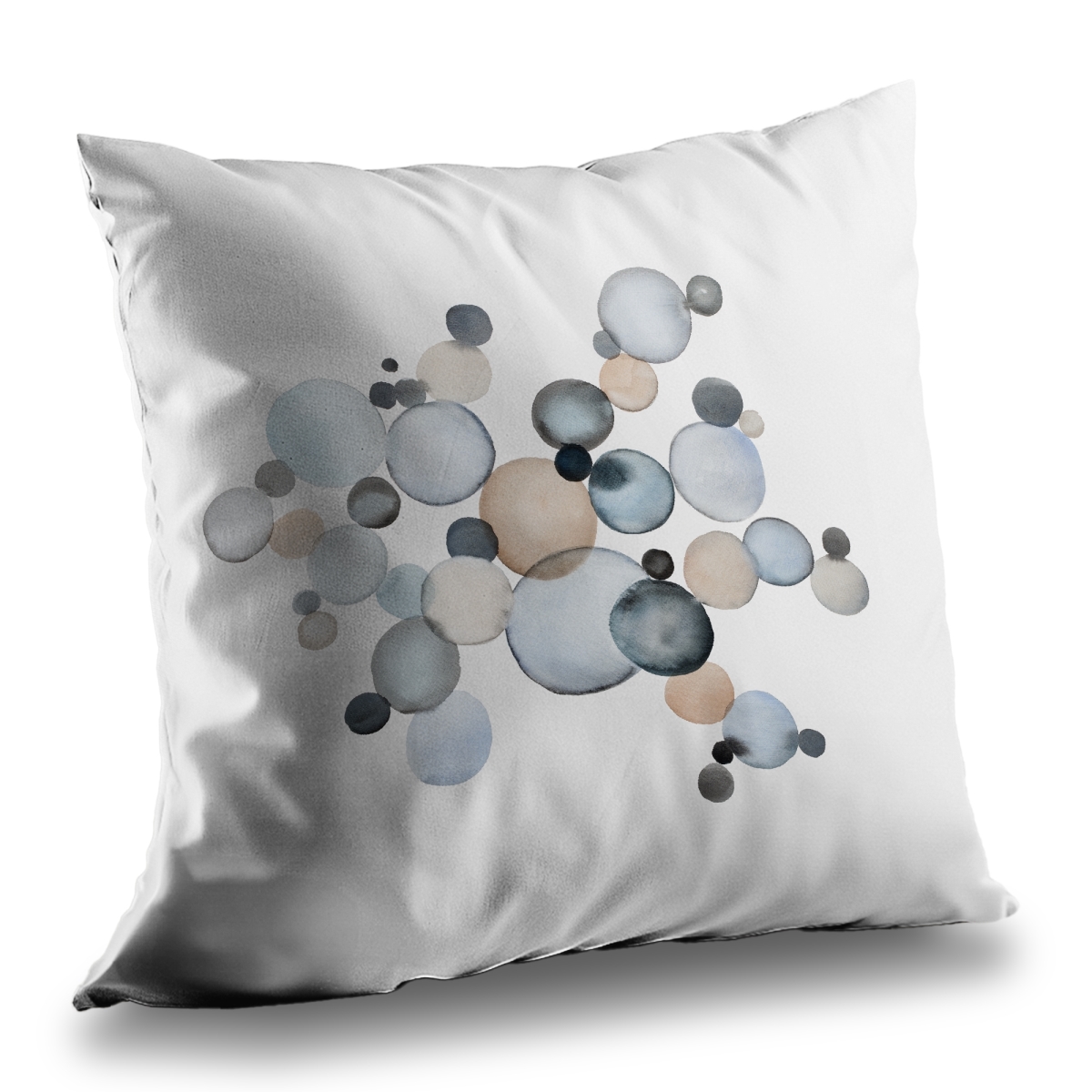 C1PC1414ZW07TK 14 x 14 in. Grayish Bubbles - Minimalist Poly Twill Throw for Home Decor