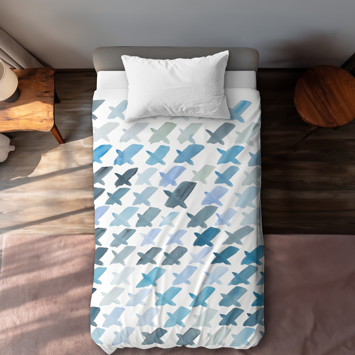 C1DCTXLWN4L4M4 Twin Extra Long X Pattern Abstract Shapes Duvet Cover - Modern Home Decor