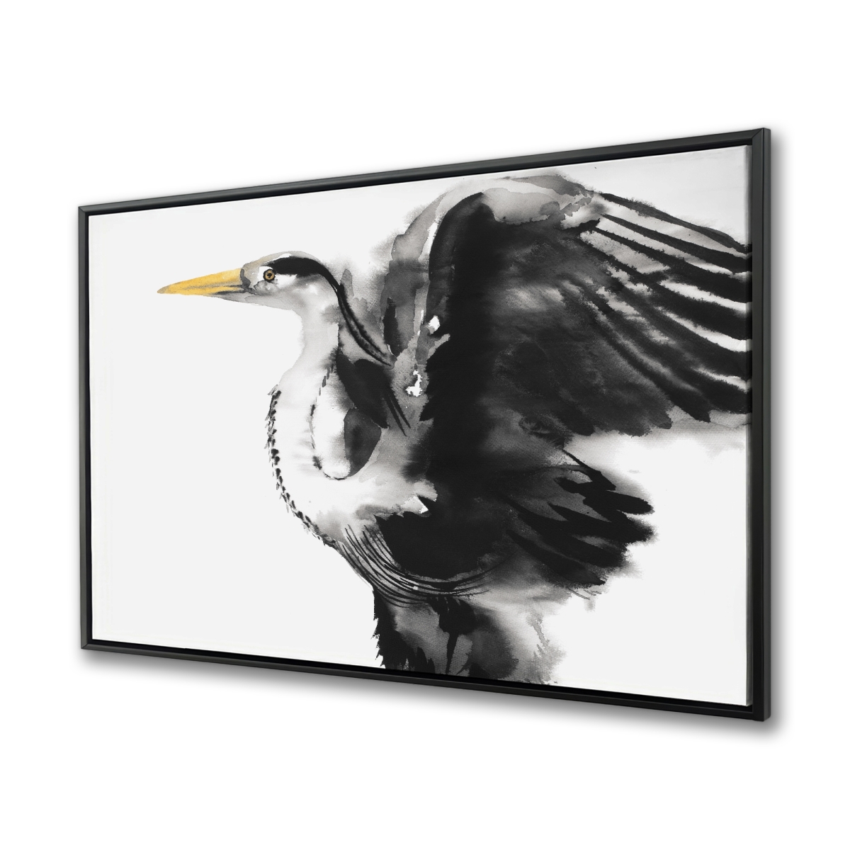 C1FC3648KOGV2U 36 x 48 in. Heron - Modern Animals Framed Canvas for Home Decor