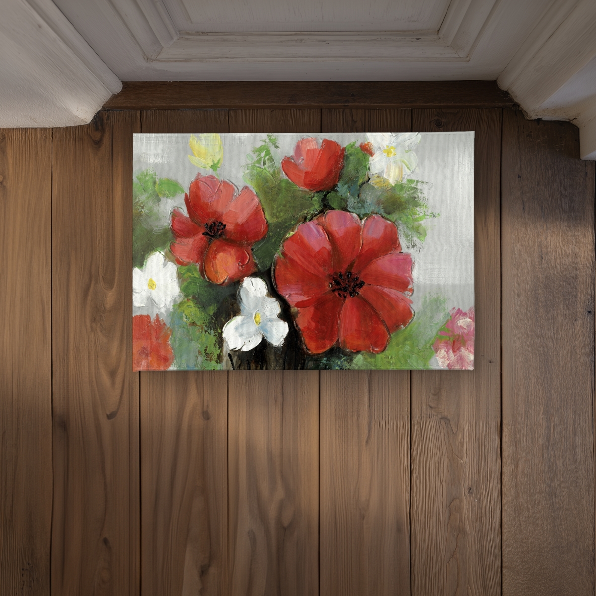 CODM172432L6FK 17 x 24 in. Abstract Wild Flowers Bundle - Floral Indoor Outdoor Door Mat