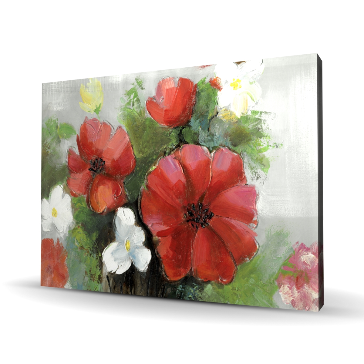 C1RC3648Q7JDMC 36 x 48 in. Abstract Wild Flowers Bundle - Gray Canvas Bedroom Decor