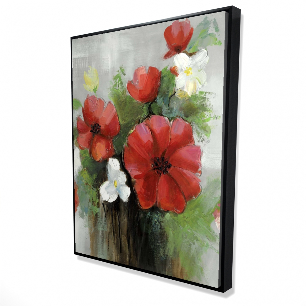 2081-4836-FL4 36 x 48 in. Abstract Wild Flowers Bundle - Modern Bedroom Canvas Decor