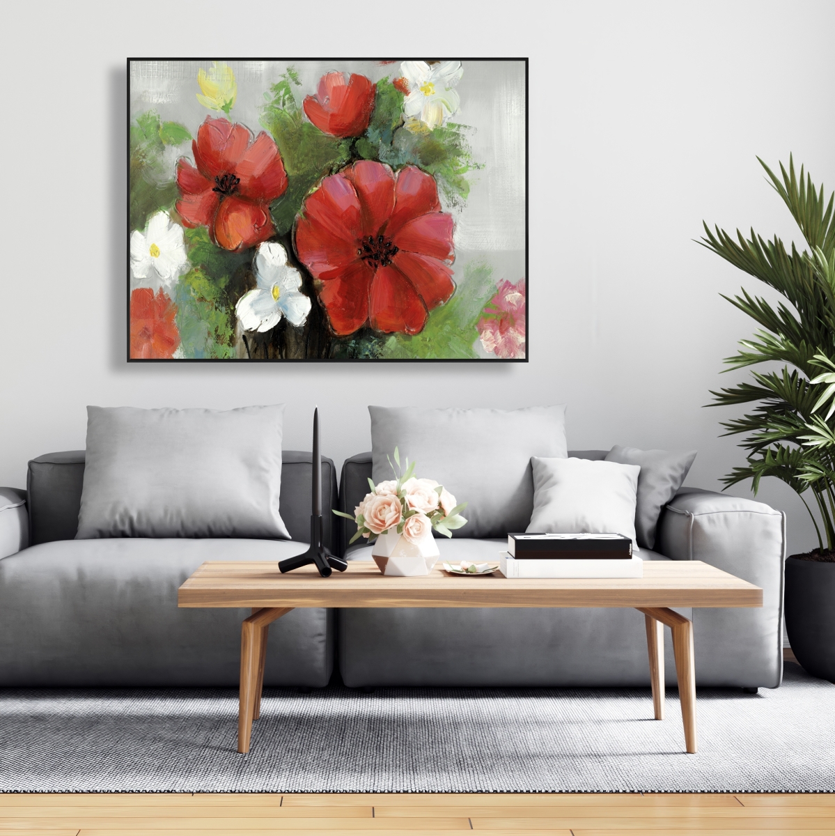 C1FC36486CJDWC 36 x 48 in. Abstract Wild Flowers Bundle - Floral Canvas for Home Decor