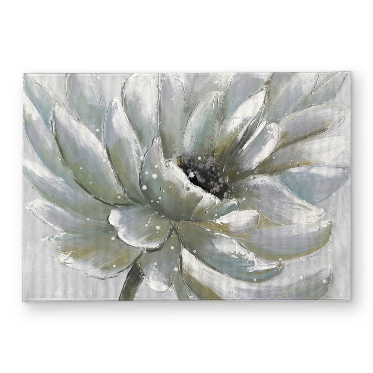 CODM172488BTOS 17 x 24 in. White Chrysanthemum Door Mat - Bedroom Botanical Home Decor