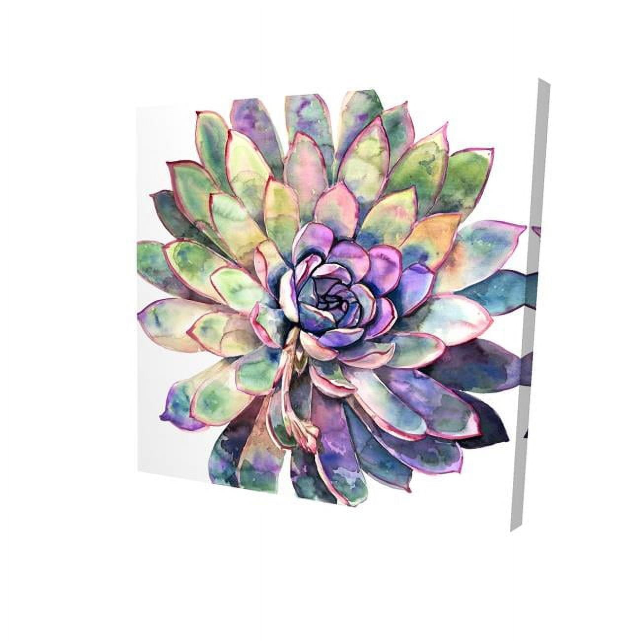 12 x 12 in. Multicolored Succulent-Print on Canvas