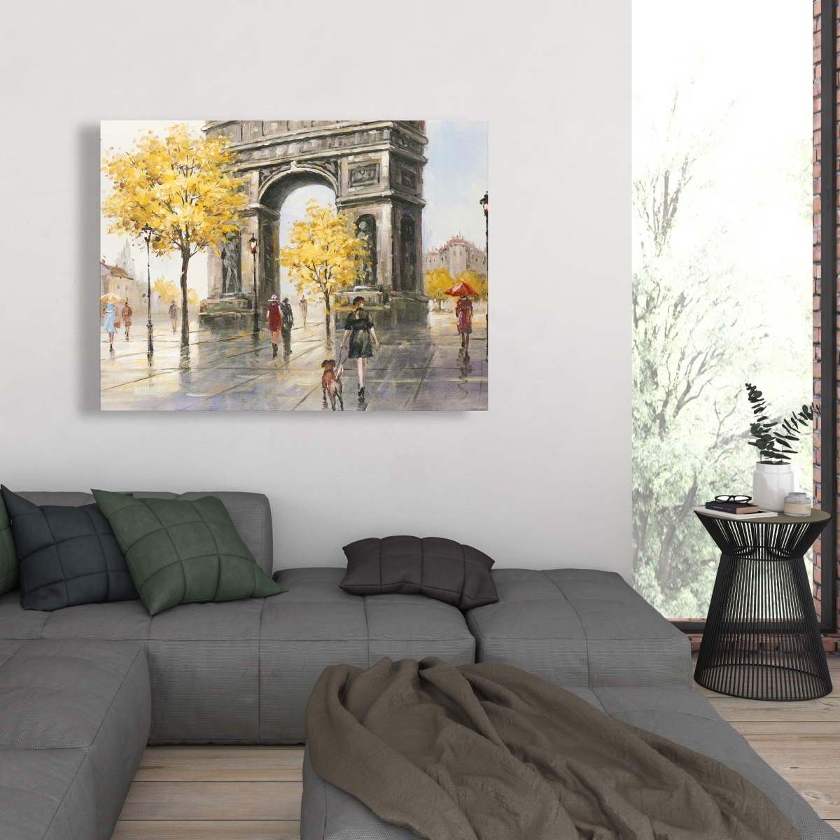 C1RC3648A6ETQO 36 x 48 in. Arc De Triomphe To Paris - Scenic Architecture Canvas Art