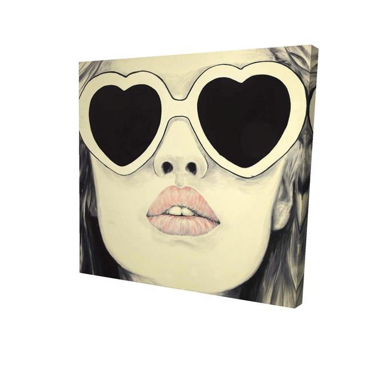 16 x 16 in. Young Lady with Glasses-Print on Canvas