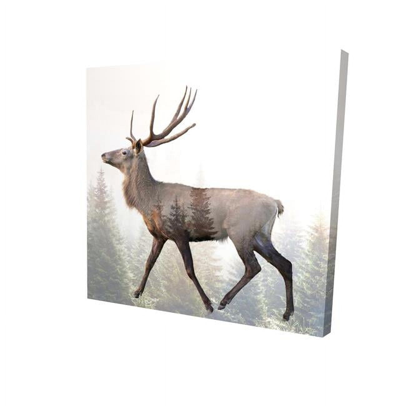 16 x 16 in. Large Plume Roe Deer-Print on Canvas