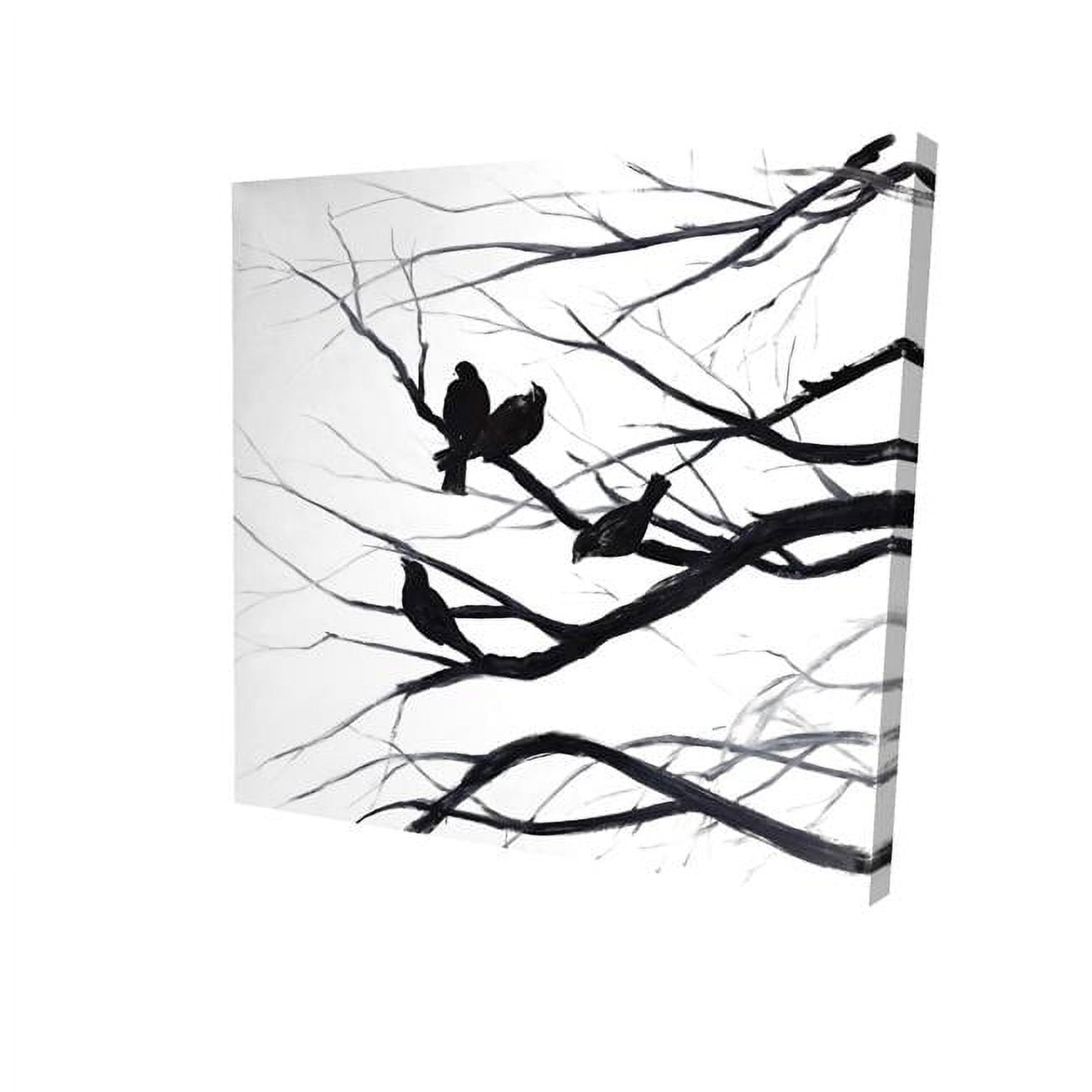 16 x 16 in. Birds & Branches Silhouette-Print on Canvas