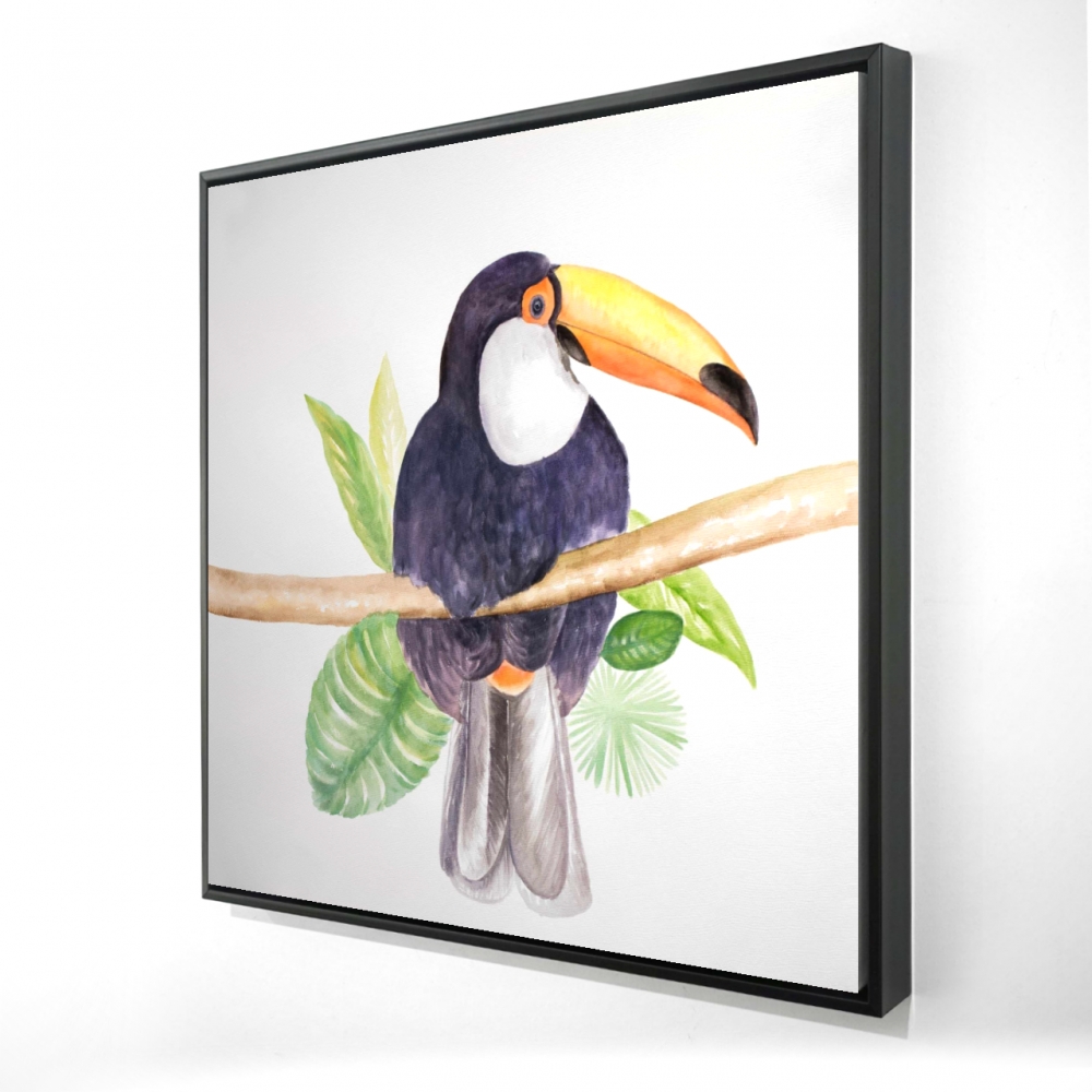 2081-3636-AN354 36 x 36 in. Toucan Bedroom Wildlife Canvas - Unique Home Decor Art