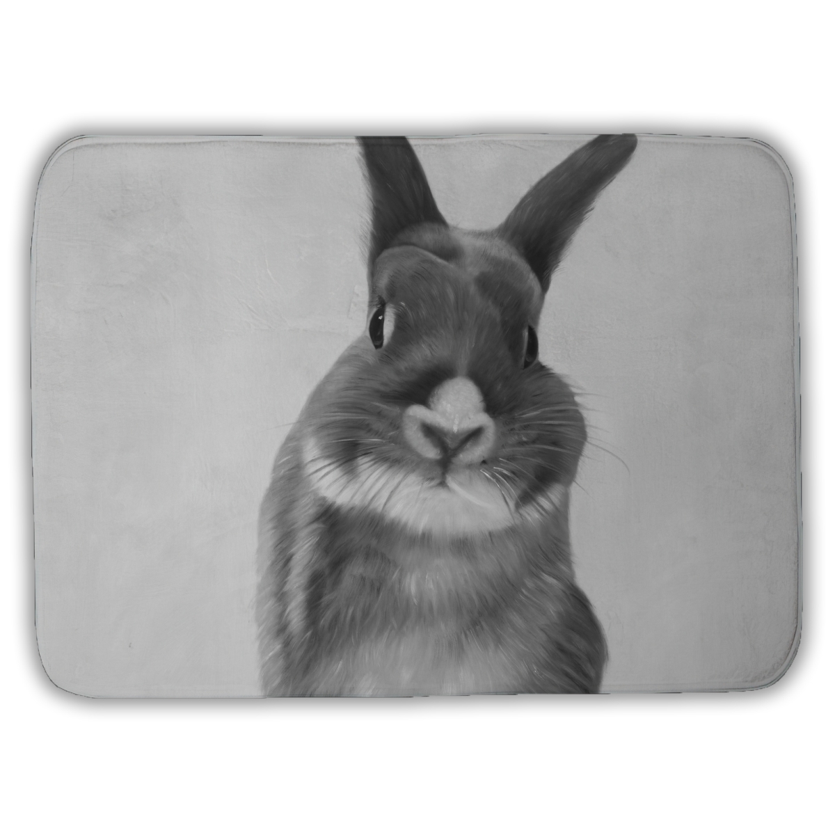 C1BM1724LDGP4A 17 x 24 in. Funny Gray Rabbit Bath Mat - Pets Hyperrealist Home Decor