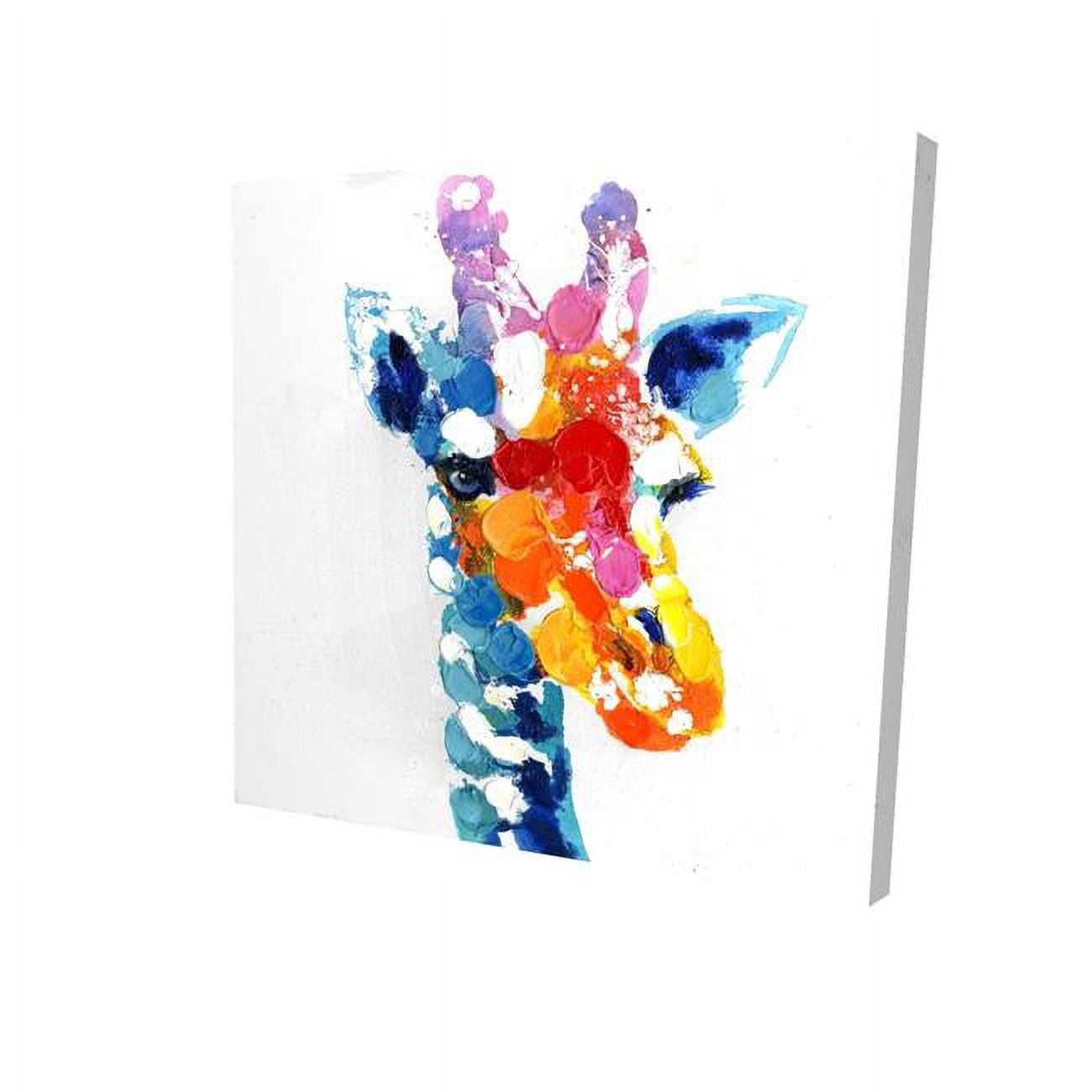 16 x 16 in. Color Spotted Abstract Giraffe-Print on Canvas