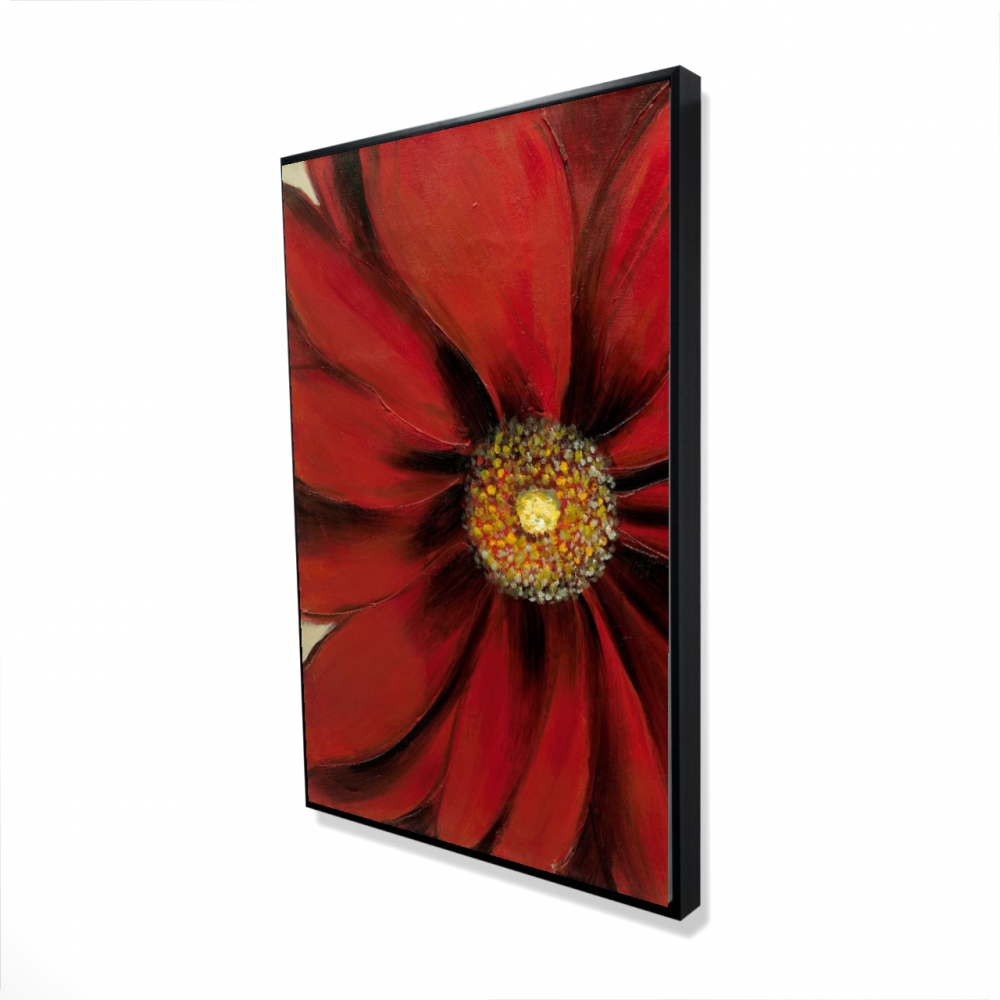 2081-3624-FL2 24 x 36 in. Red Daisy - Office Red Framed Canvas for Home Decor