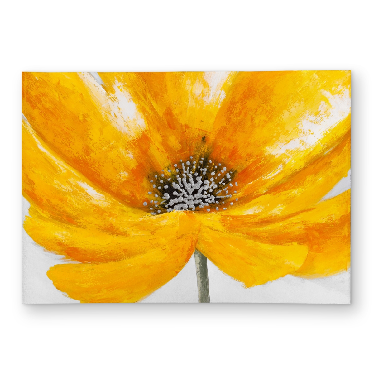 C1ROAR575ZDF6I 5 x 7 ft. Big Yellow Flower - Gray Outdoor Area Rug for Home Decor - Rectangle