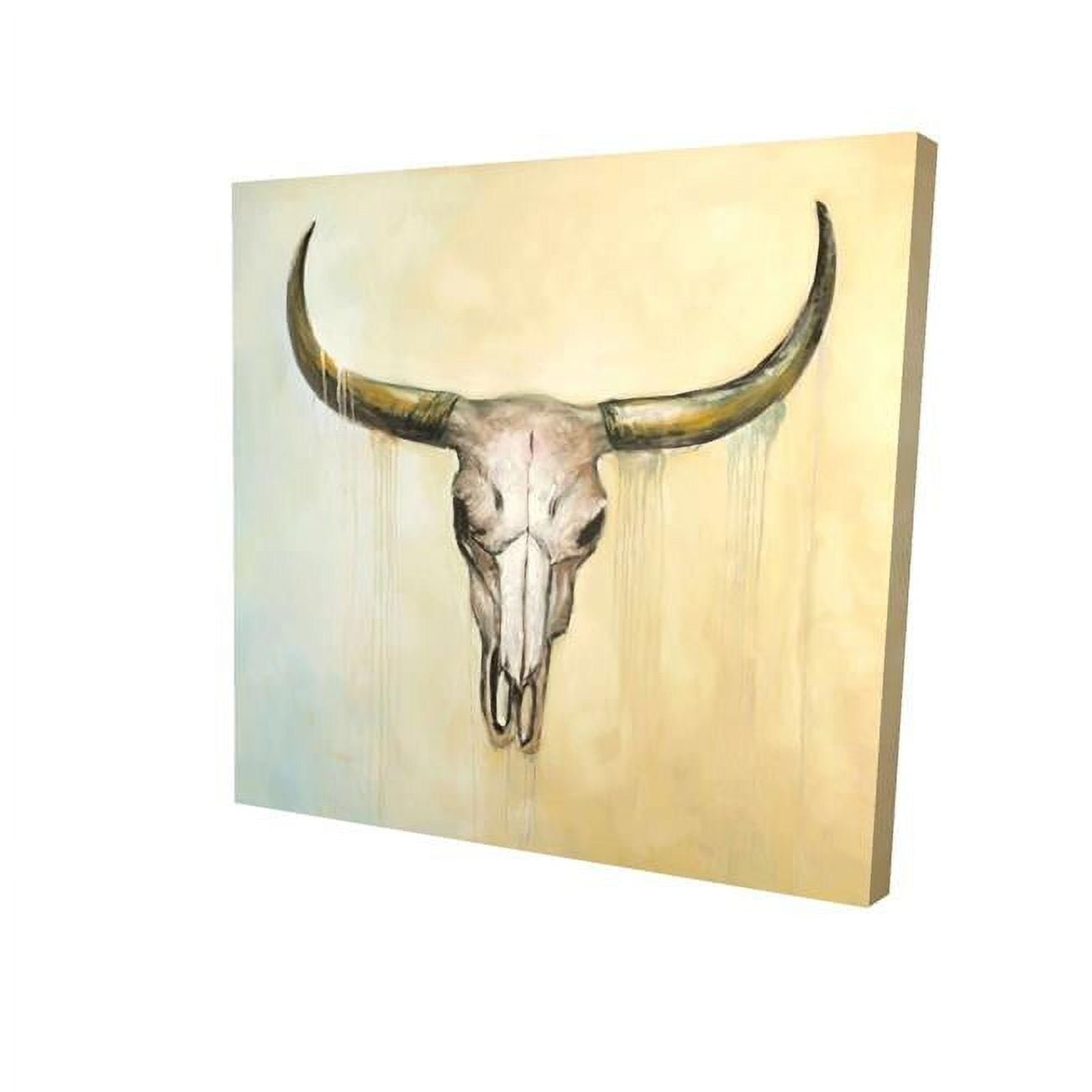 16 x 16 in. Cow Skull-Print on Canvas