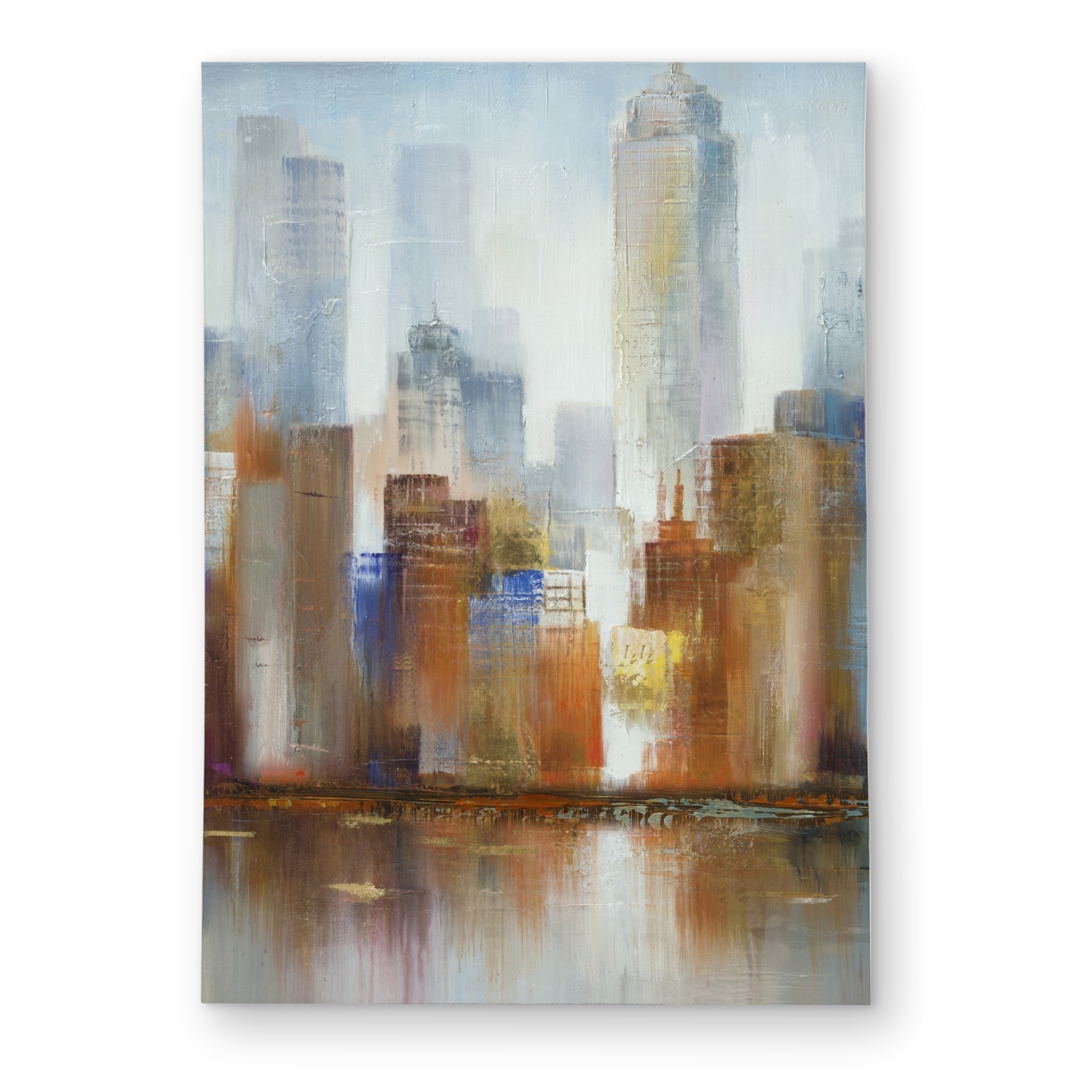 C1ROAR57D1KPIY 5 x 7 ft. Cityscape in the Fog - Office Cities Outdoor Area Rug - Decor - Rectangle