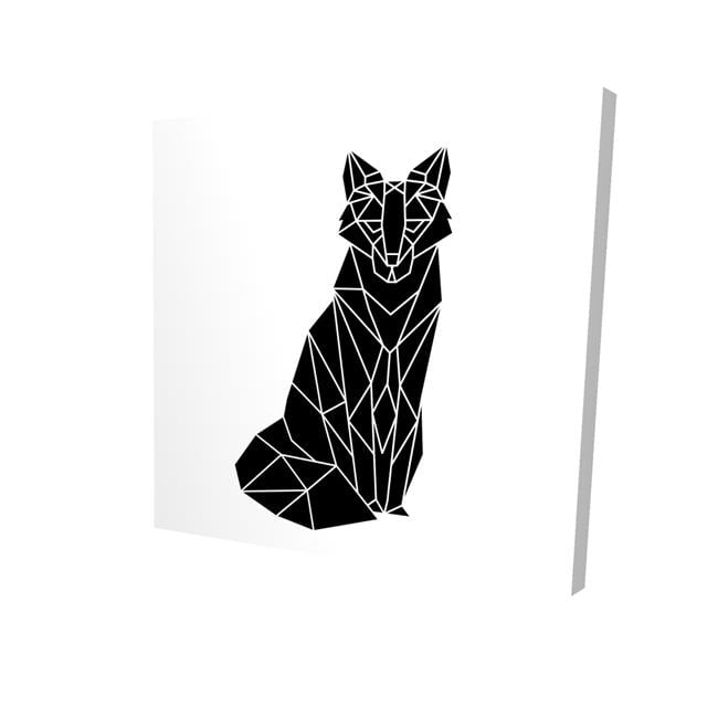 16 x 16 in. Geometric Fox-Print on Canvas