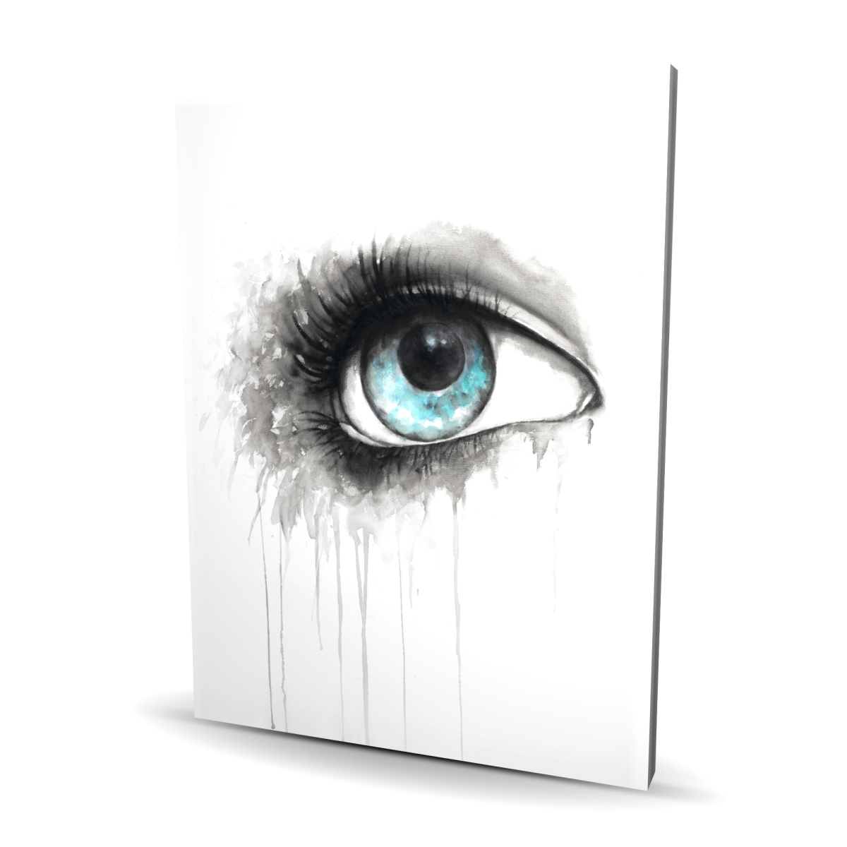 C1RC36487ON5UO 36 x 48 in. Blue Eye in Watercolor - Woman Figurative Canvas Art for Home