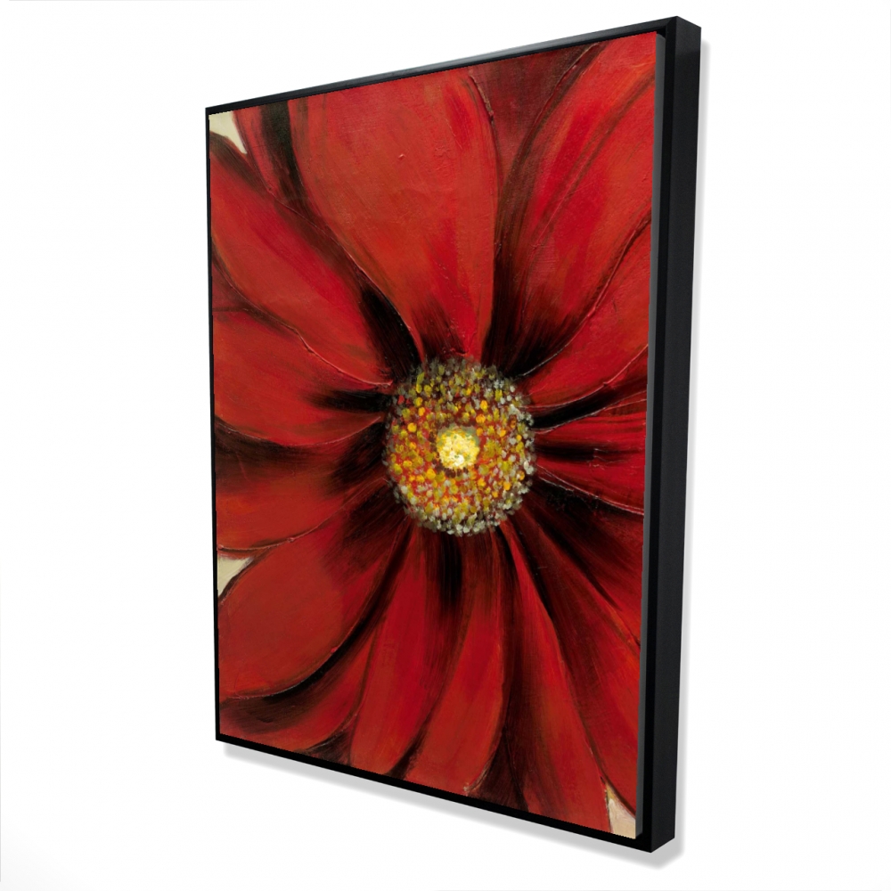 2081-4836-FL2 36 x 48 in. Red Daisy - Romantic Framed Canvas Art for Home Decor