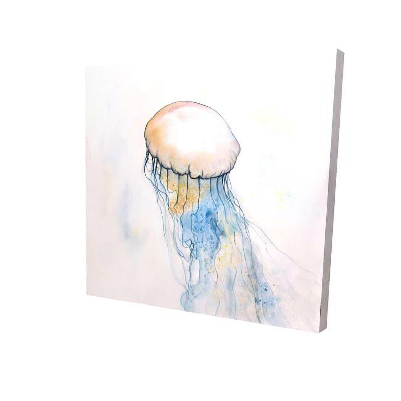 16 x 16 in. Watercolor Jellyfish-Print on Canvas