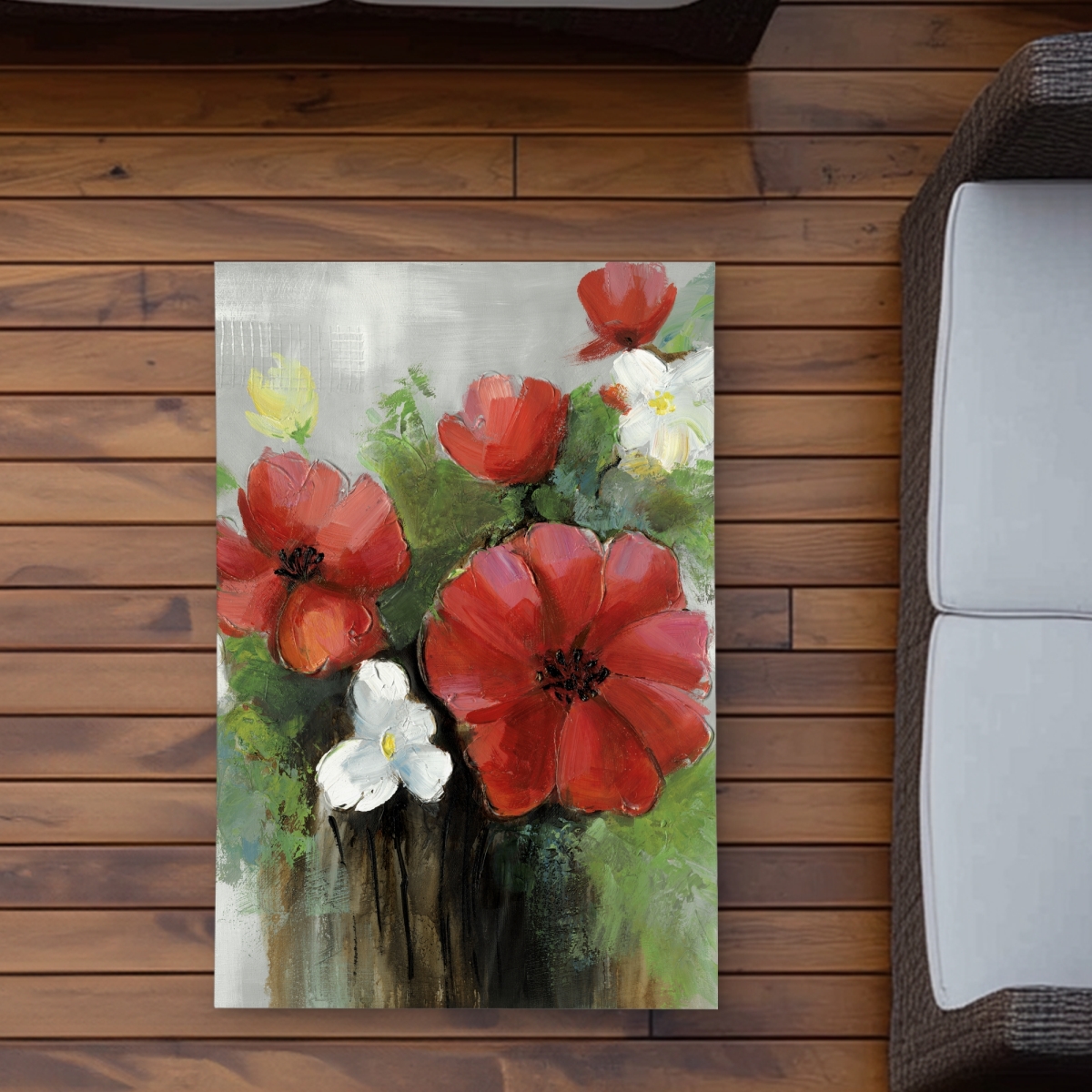 C1ROAR23TL1XBS 2 x 3 ft. Abstract Wild Flowers Bundle - Modern Outdoor Area Rug - Rectangle