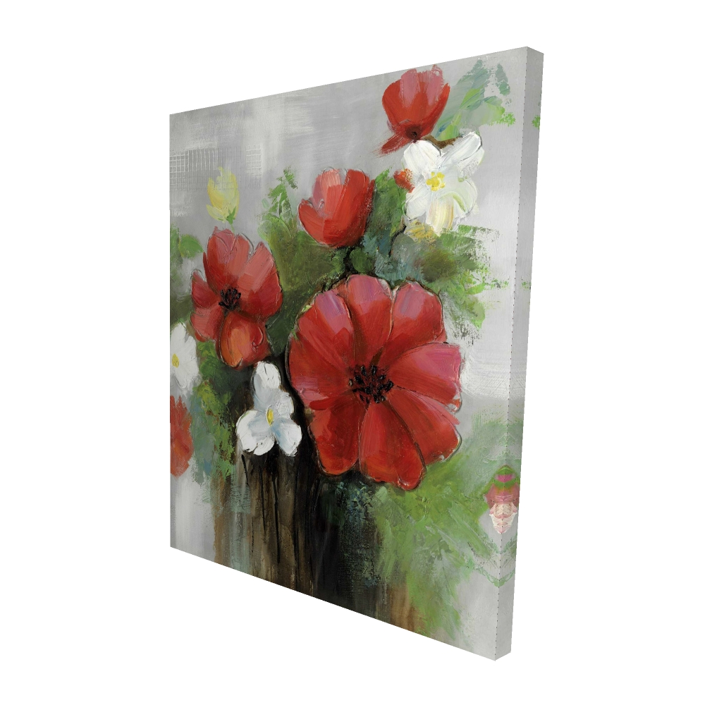 2080-6048-FL4 48 x 60 in. Abstract Wild Flowers Bundle - Botanical Modern Canvas Decor