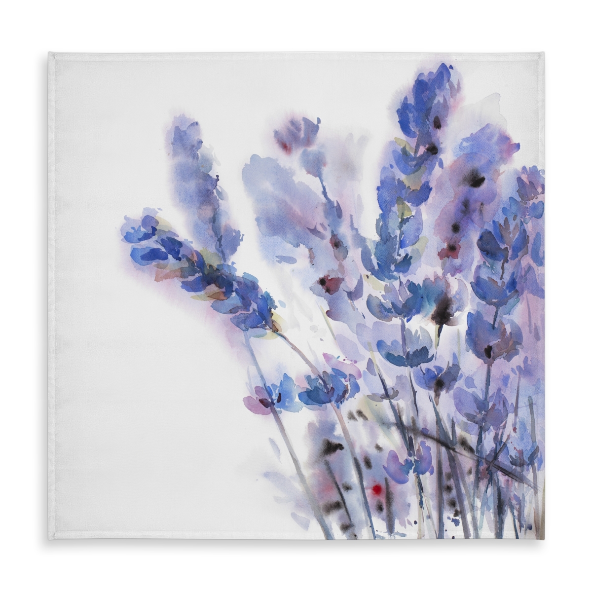 Picture of Begin Home Decor C1TC5858SFD87V 58 x 58 in. Watercolor Lavender Flowers Tablecloth - Rustic Bedroom Decor