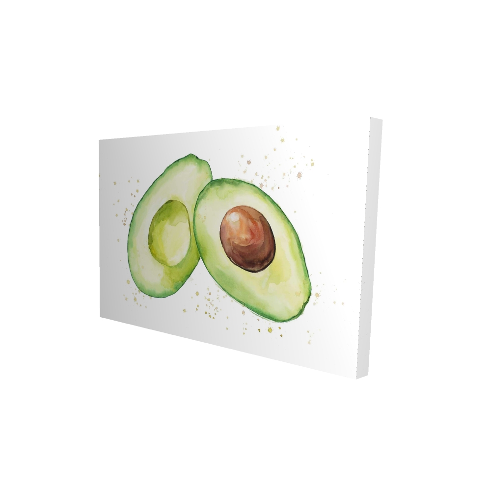 2080-2436-GA80 24 x 36 in. Watercolor Open Avocado - Illustrative Kitchen Canvas Decor