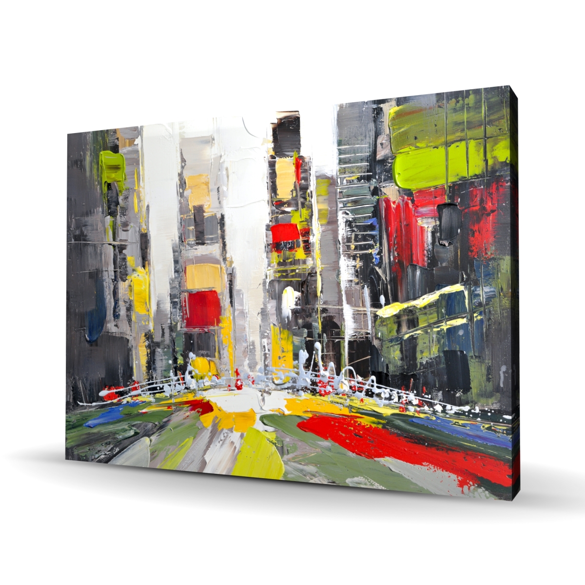 C1RC3648GTV3PE 36 x 48 in. Abstract Texturized Cityscape - Building Cities Canvas Art