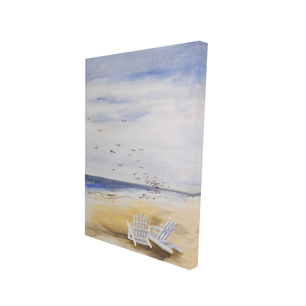 2080-3624-CO14 24 x 36 in. Day At the Beach Canvas - Sea Travel & Maps Home Decor