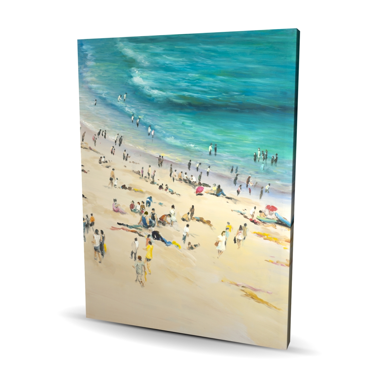 C1RC3648PCK8JQ 36 x 48 in. Summer Crowd At the Beach - Woman Bathroom Canvas Decor