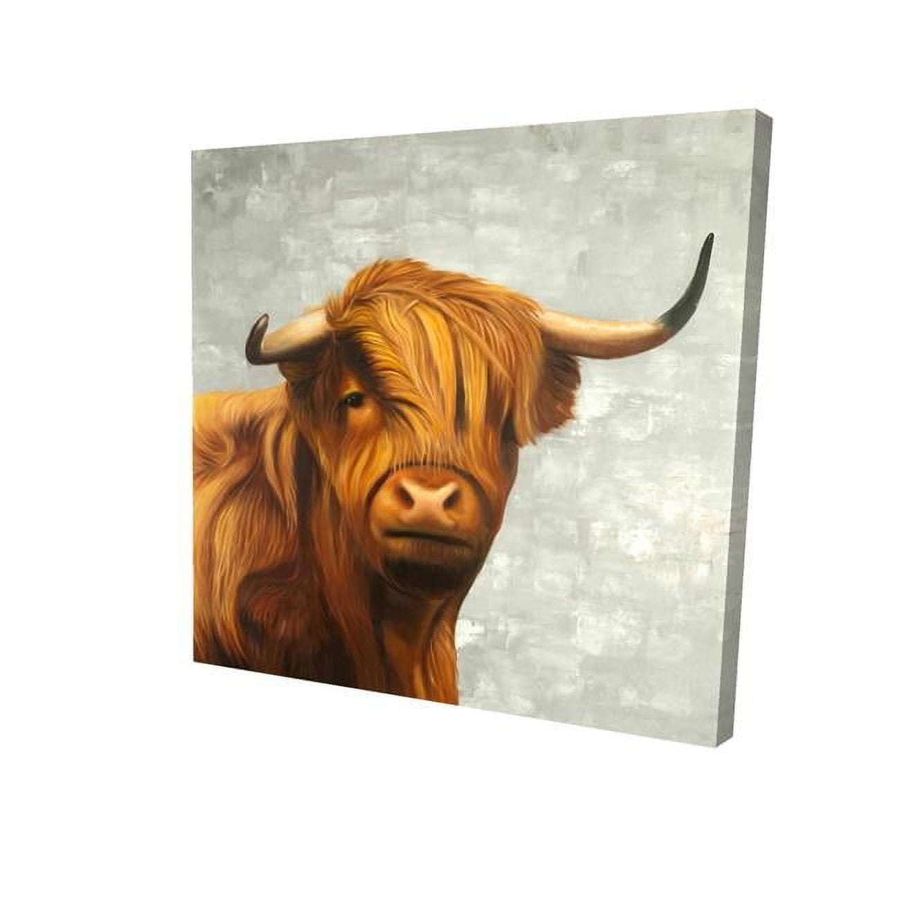 16 x 16 in. Highland Cattle-Print on Canvas