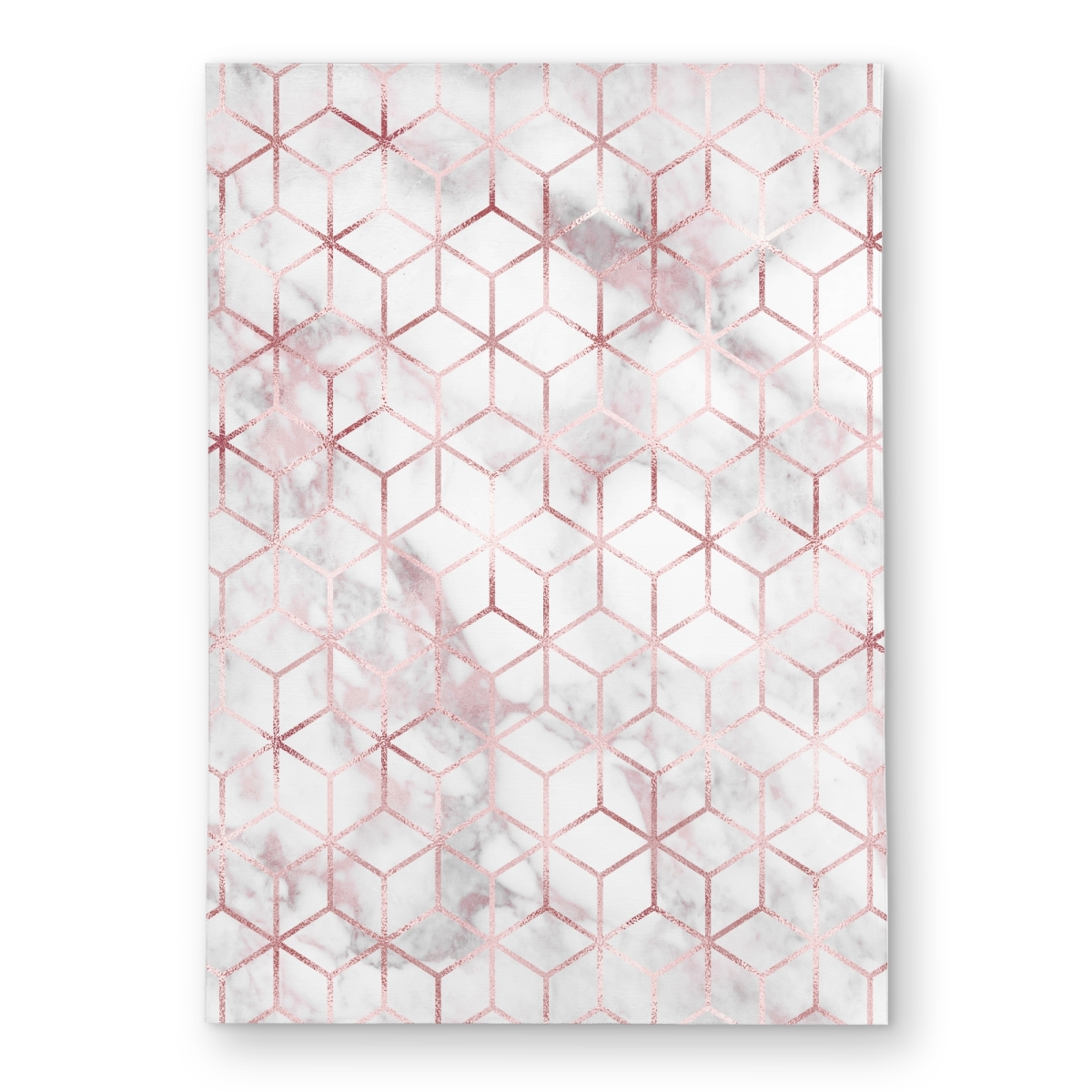 C1ROAR57L5ZR1I 5 x 7 ft. Symmetry Pink Modern Outdoor Area Rug - Home Decor Accent - Rectangle