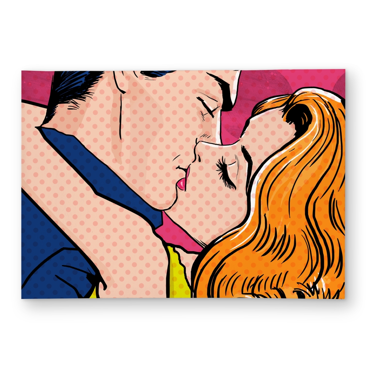 C1ROAR57E9DMJV 5 x 7 ft. Pop Art Style Couple Blue Bedroom Outdoor Area Rug - Home Decor - Rectangle