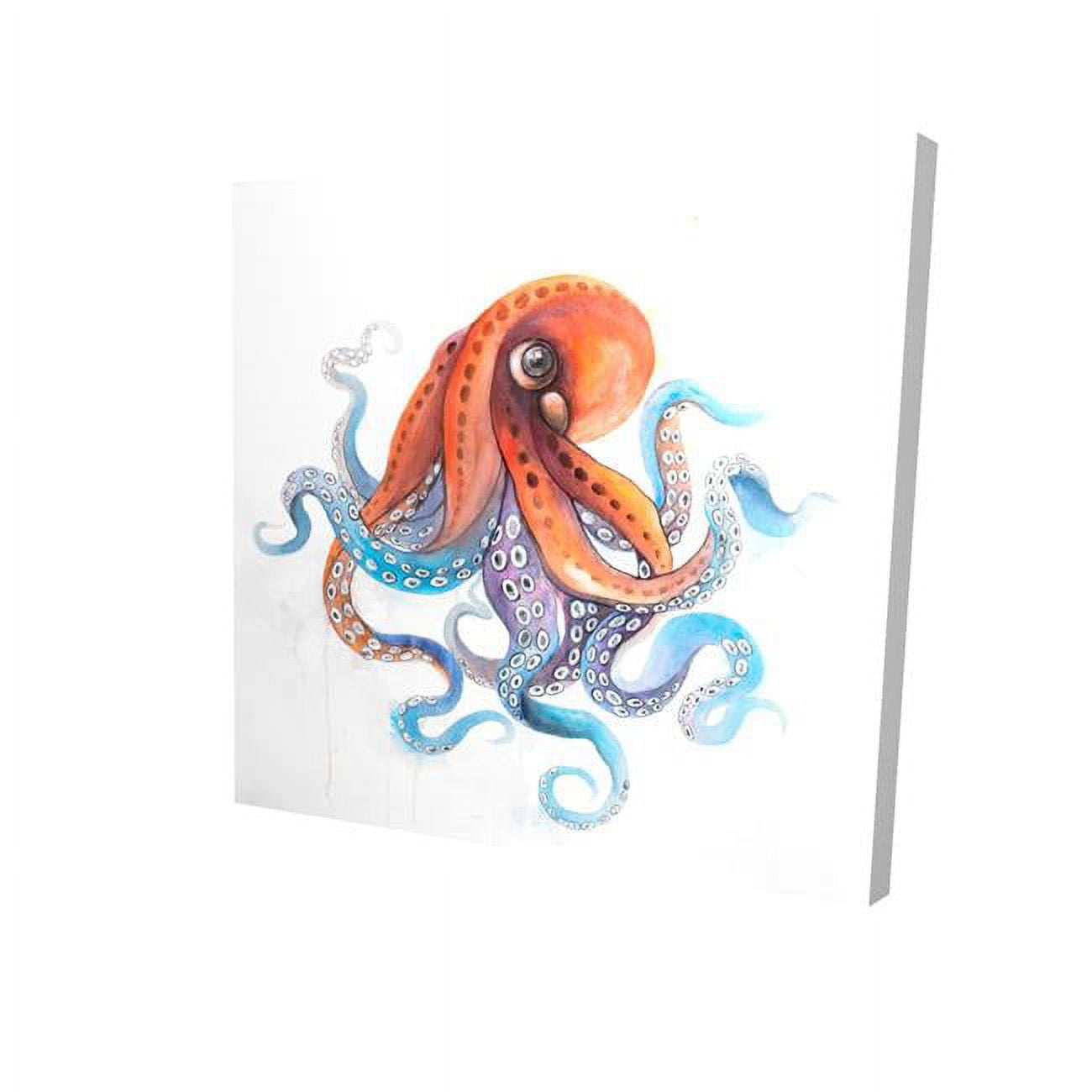 16 x 16 in. Funny Colorful Octopus-Print on Canvas