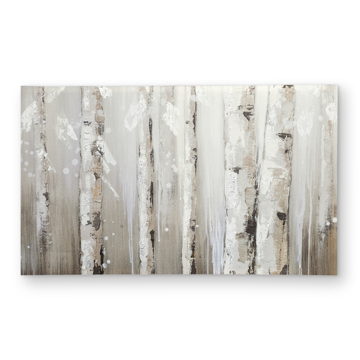 C1ROAR35JW3H1A 3 x 5 ft. White Birches on Gray Background - Trees Still Life Rug - Rectangle