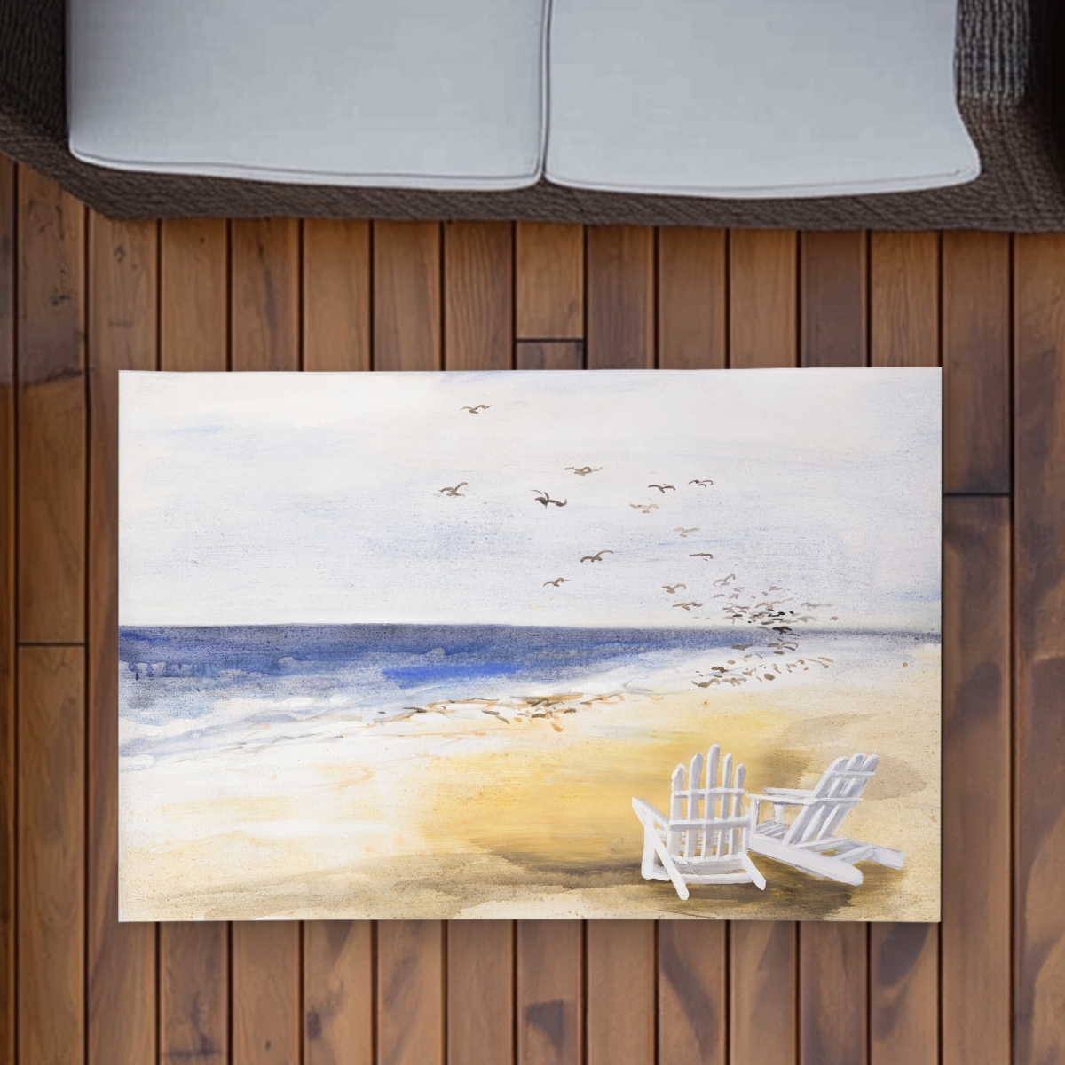 C1ROAR23ERVE28 2 x 3 ft. Day At the Beach - Scenic Object Outdoor Area Rug for Home Decor - Rectangle