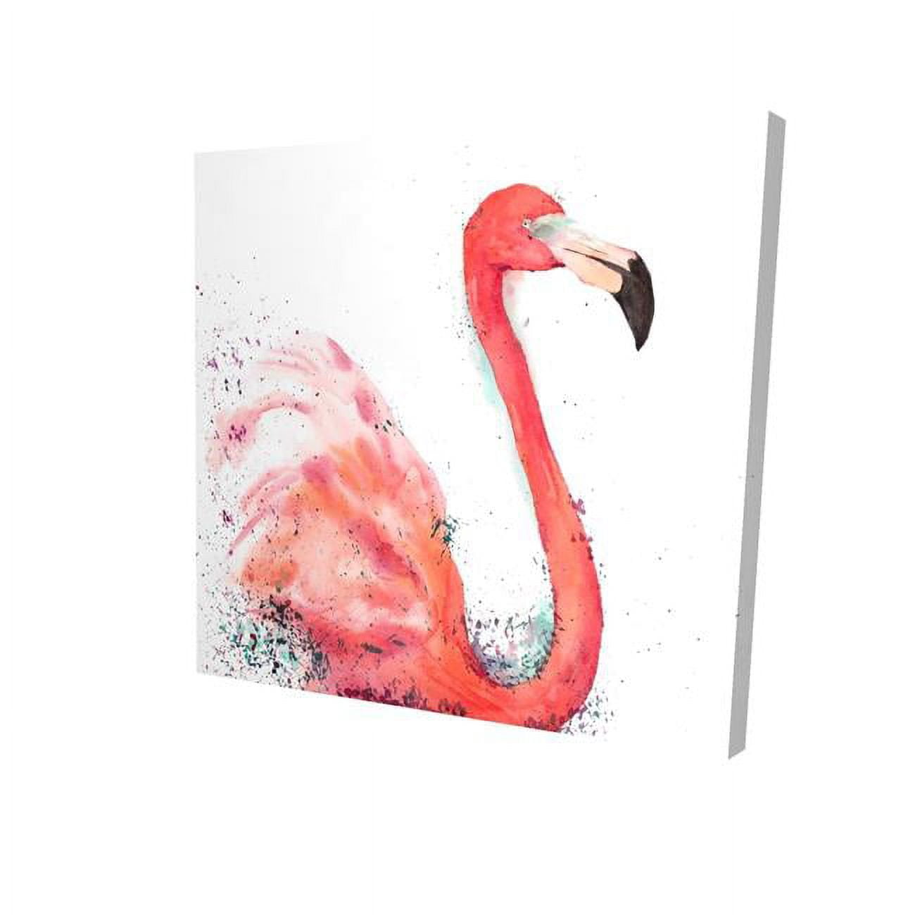 16 x 16 in. Splashing Flamingo-Print on Canvas
