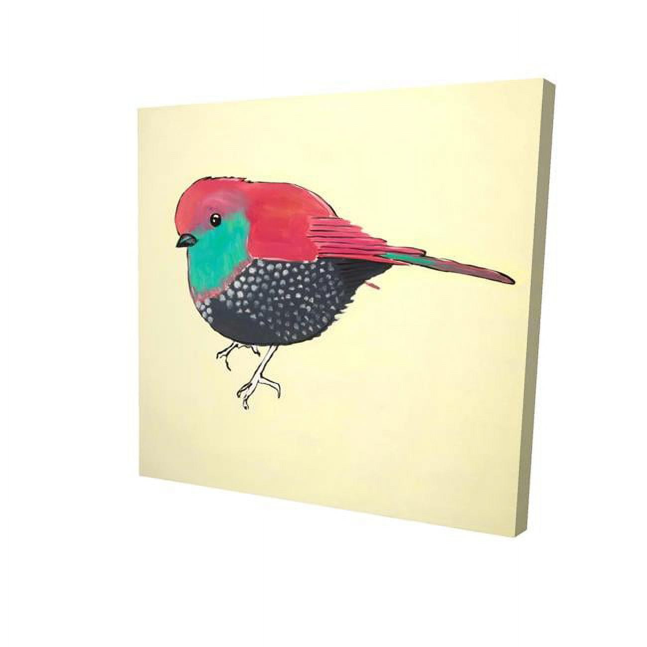 16 x 16 in. Little Purple Bird Illustration-Print on Canvas