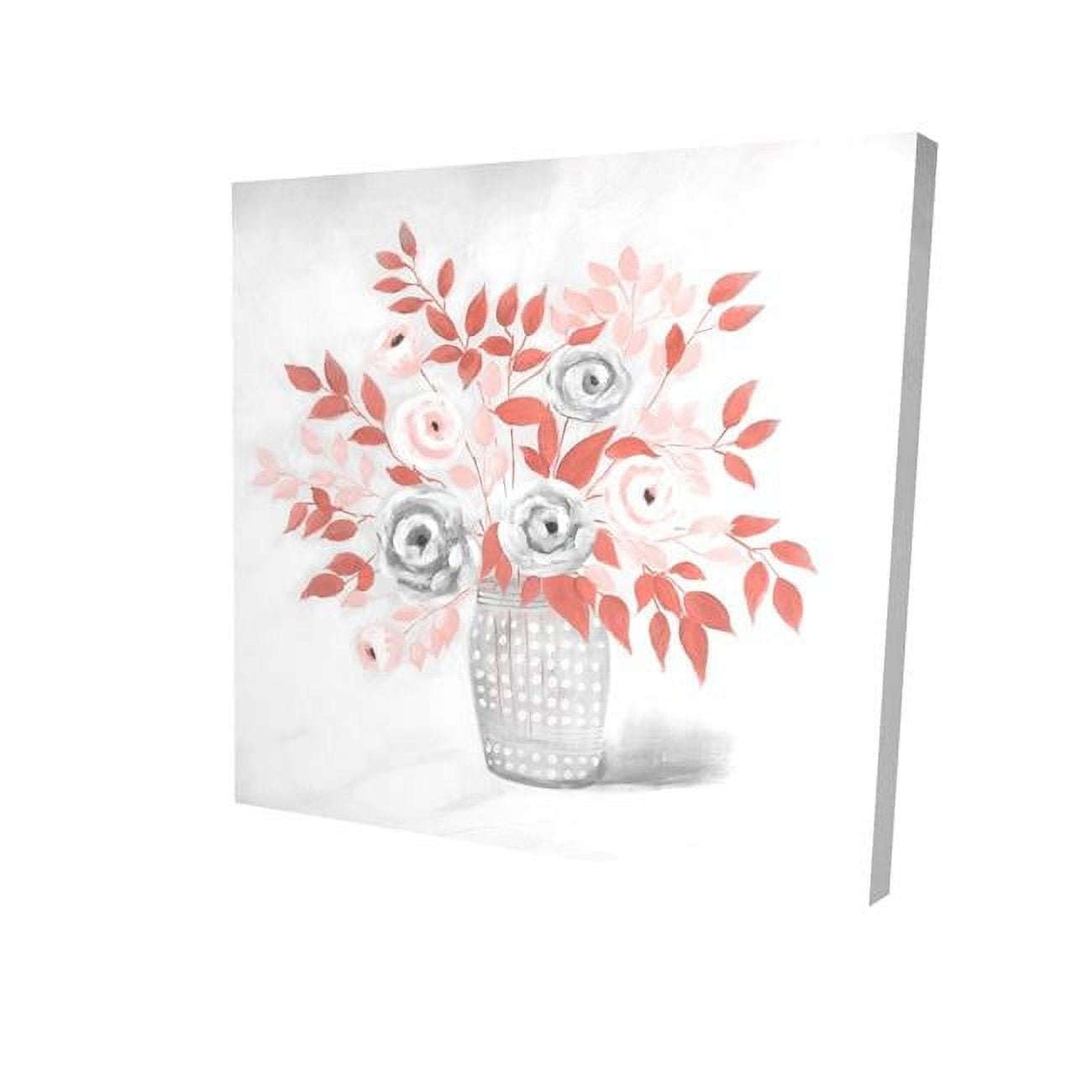 16 x 16 in. Coral Flower Illustration-Print on Canvas