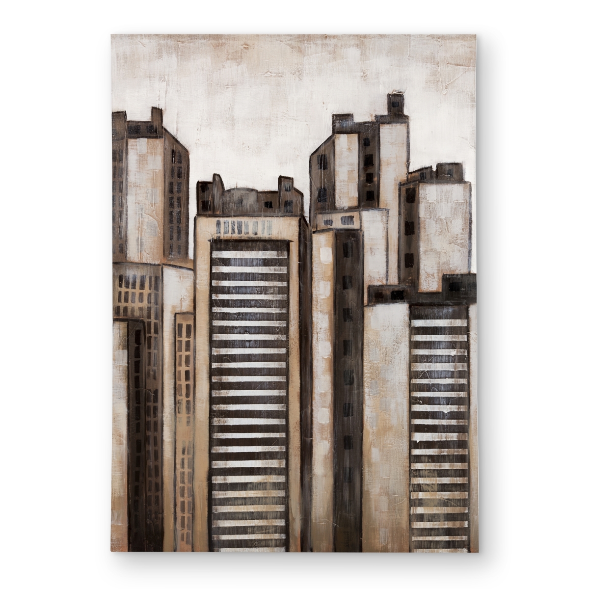 C1ROAR57ZSBHPC 5 x 7 ft. Striped Skyscrapers - Bedroom Cities Outdoor Area Rug for Decor - Rectangle