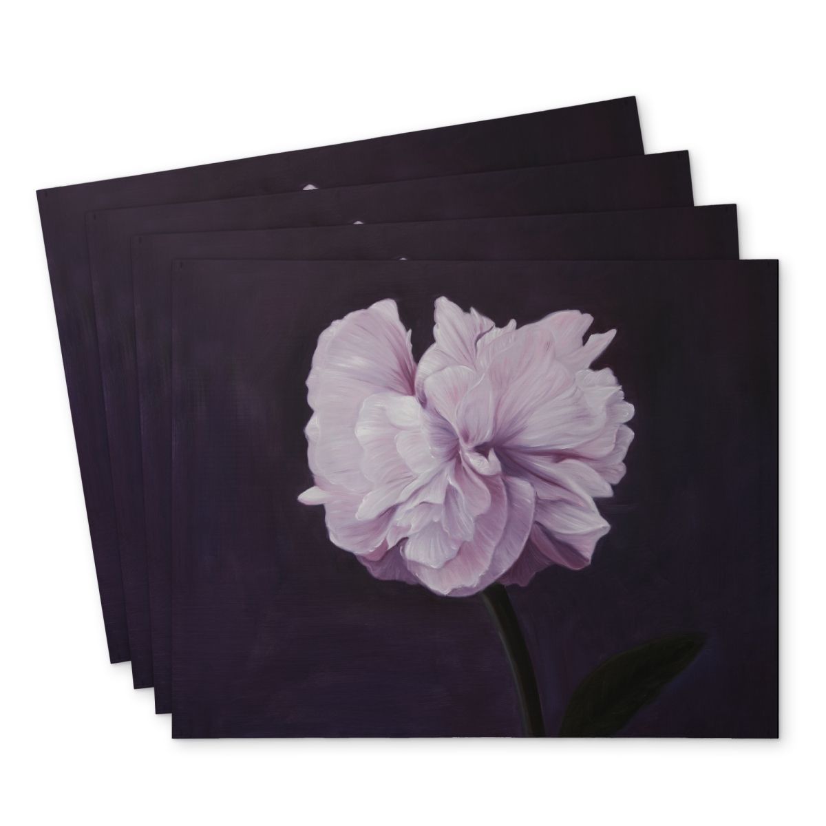 Picture of Begin Home Decor C4PP1418TKCU9L 14 x 18 in. Beautiful Purple Flower Polyester Placemat - Home Decor - Set of 4
