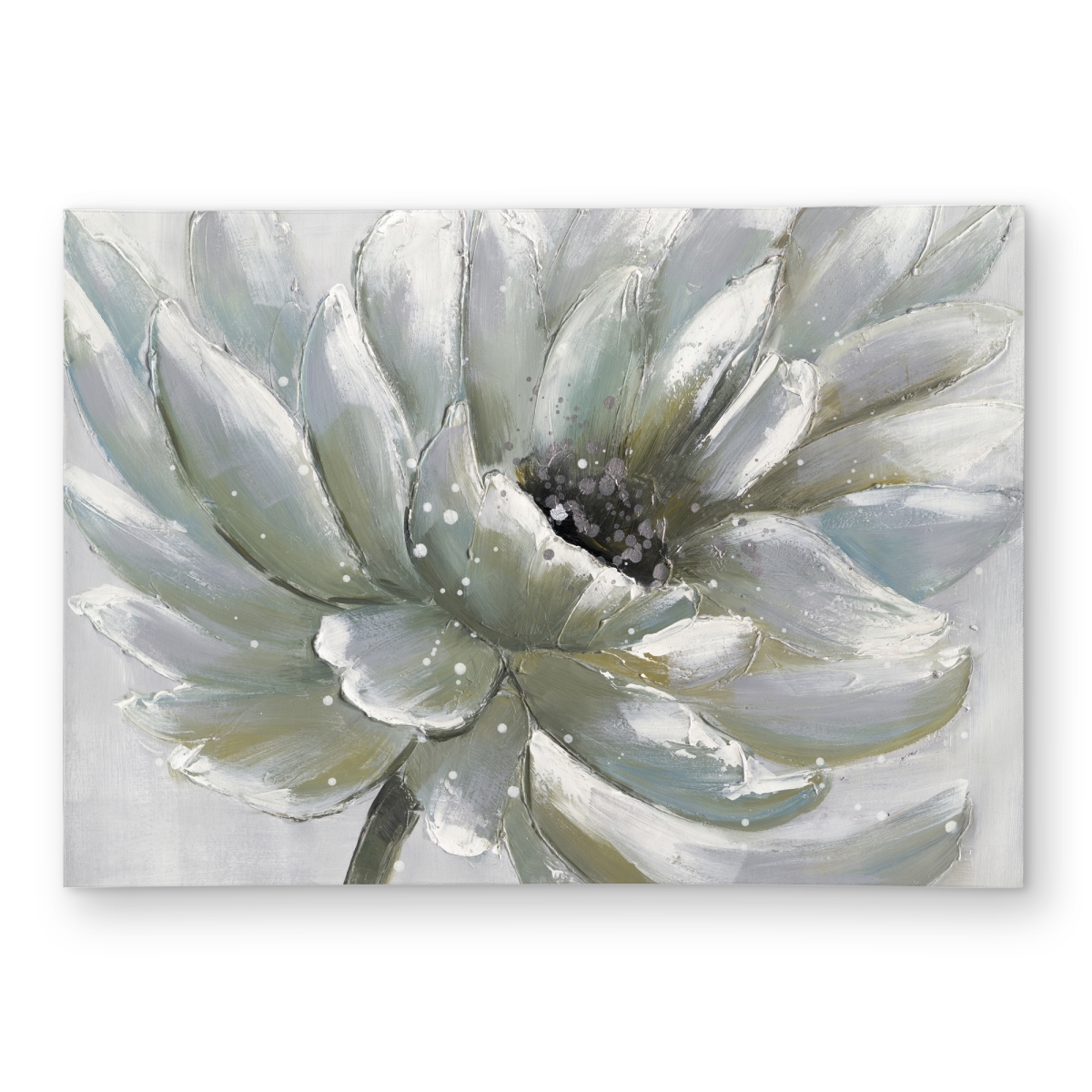 C1ROAR57IE3TJO 5 x 7 ft. White Chrysanthemum Outdoor Area Rug - White Flowers Decor - Rectangle