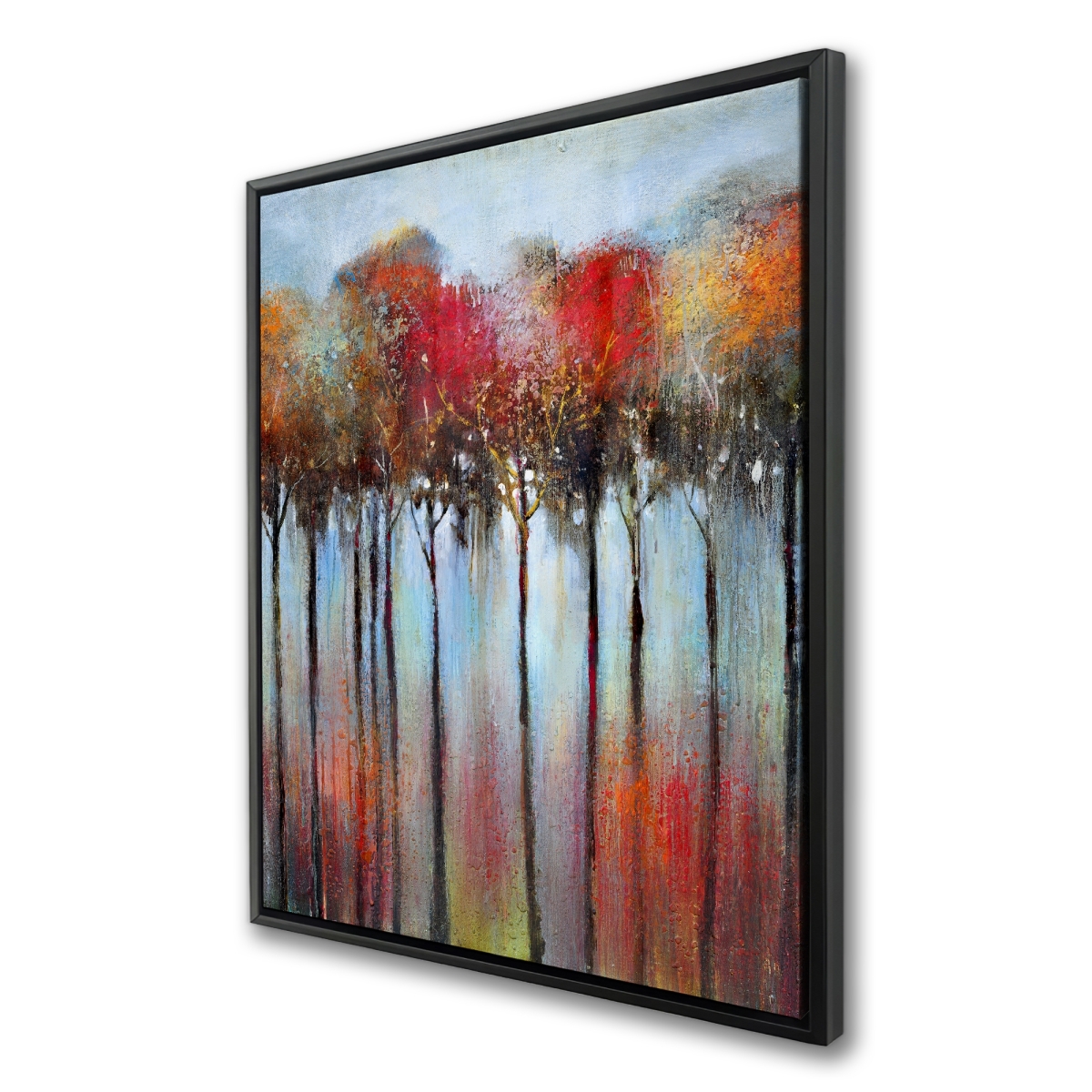 C1FC3648TK87WO 36 x 48 in. Abstract & Colorful Forest - Framed Canvas for Bedroom Decor