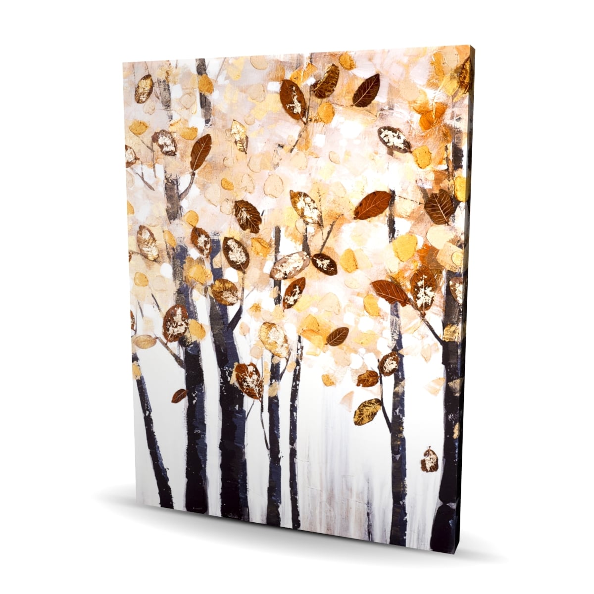 C1RC3648Y7F3BD 36 x 48 in. Texturized Leaves Trees - Landscapes Canvas for Home Decor