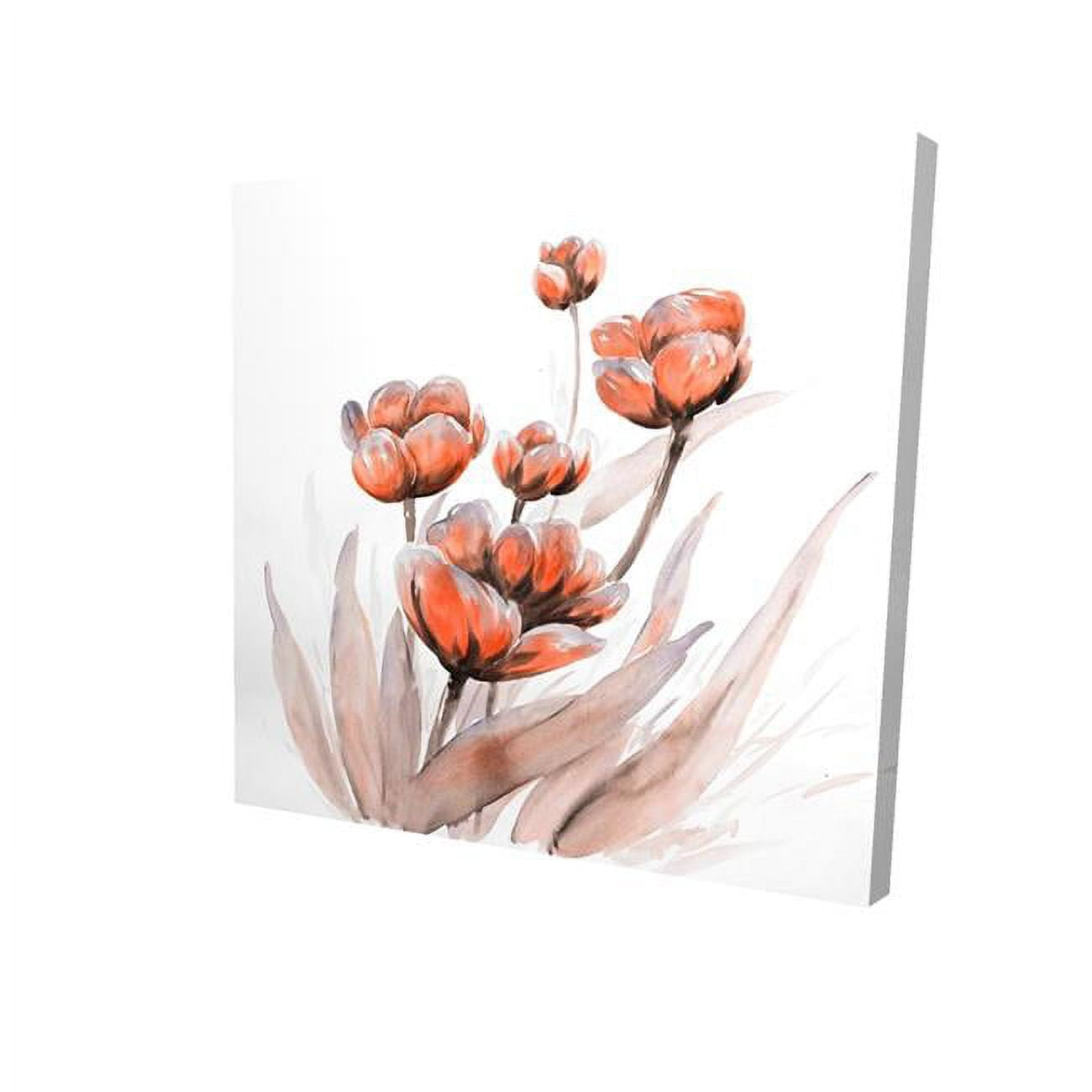 16 x 16 in. Watercolor Wild Flowers-Print on Canvas