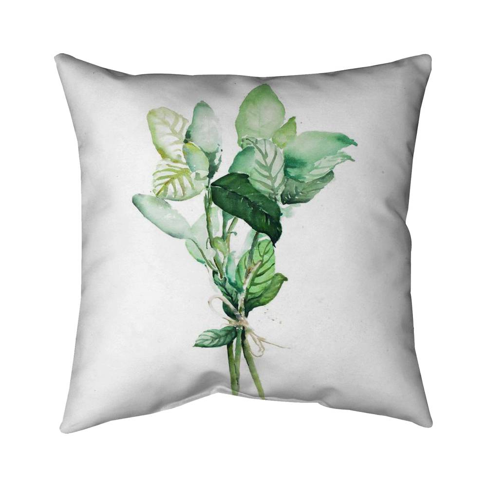 5543-2626-GA90 26 x 26 in. Tied Up Basil Leaves Bundle - Gastronomy Kitchen Throw Decor