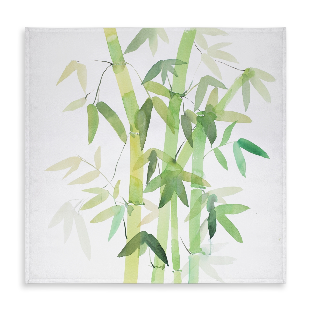 Picture of Begin Home Decor C1TC58585F3D87 58 x 58 in. Watercolor Bamboo with Leaves Tablecloth - Green Leaves Decor