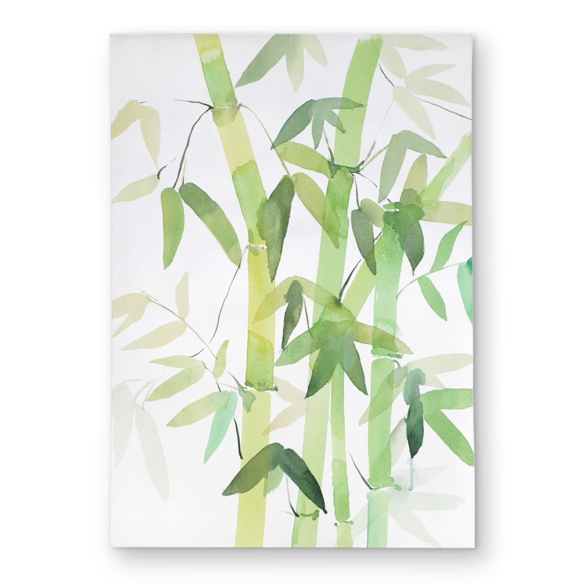 C1ROAR57NCHWCJ 5 x 7 ft. Watercolor Bamboo with Leaves - Floral Green Outdoor Rug - Rectangle